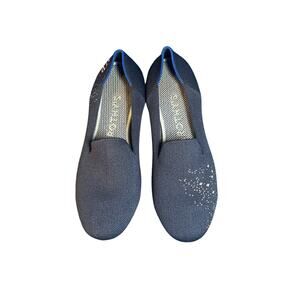 Preowned Rothy's The Loafer Virgo Zodiac Navy Blue Limited Edition Size 8